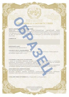 Образец Сертификат СТО 01.064.00220722.2-2020 Зима Сертификат СТО 01.064.00220722.2-2020 
